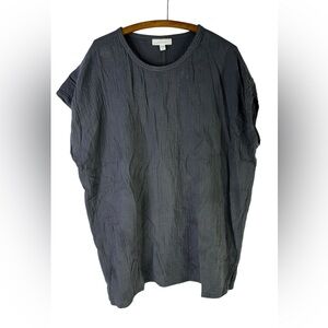 Pure Jill Organically Grown Cotton Blue Blouse/Tunic Curvy Plus Size Size 2X